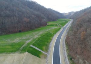 Kentucky roadway with weeds