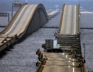 Bridge in process of being constructed