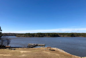 Lake area picnic and dock