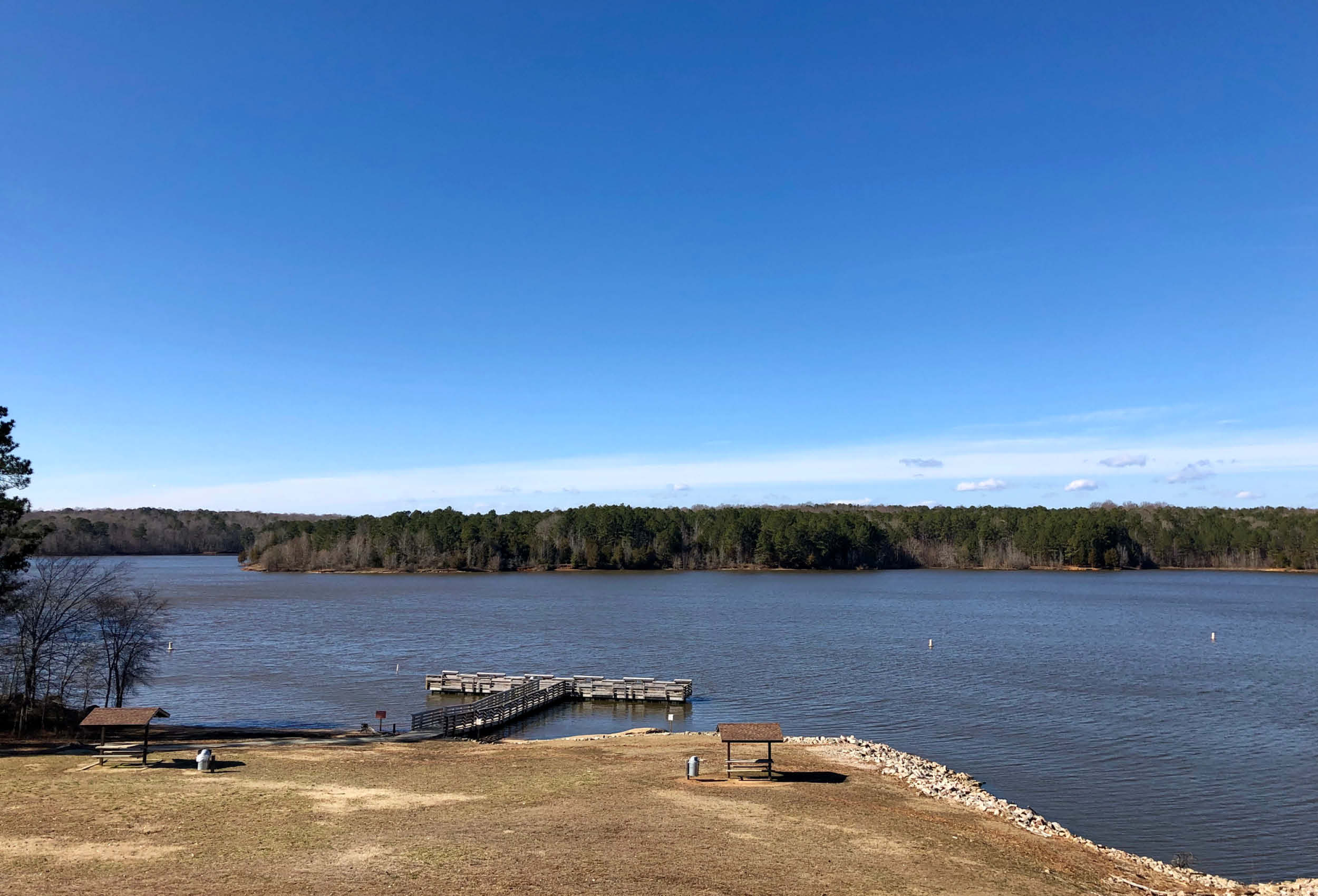 Lake area picnic and dock