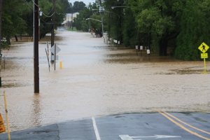 Flooded road