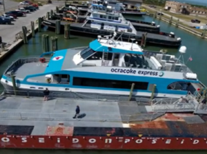 A ferry docked in North Carolina.