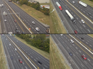 Cars on a highway.