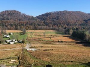 Overhead look at fields.