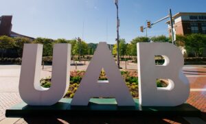 UAB logo in the streets.